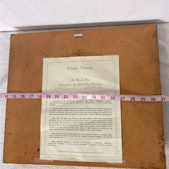 Vintage  Creative Carvings Kim Murray Horse Landscape Carving Wood Wall Art - Picture 15 of 15